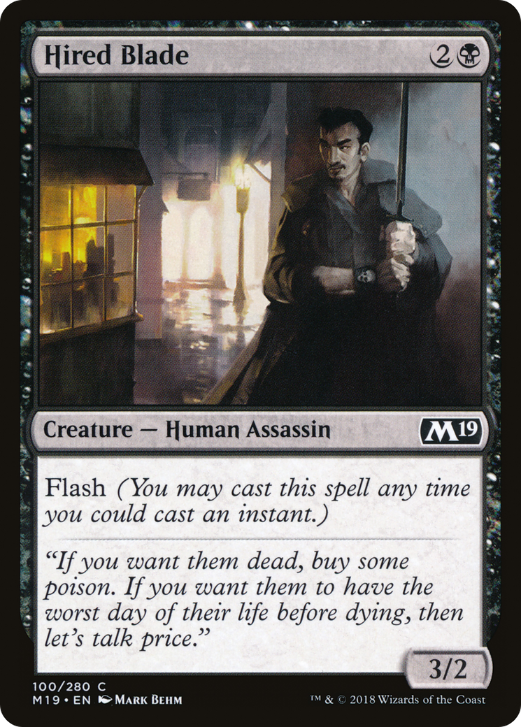 Hired Blade [Core Set 2019] Foil