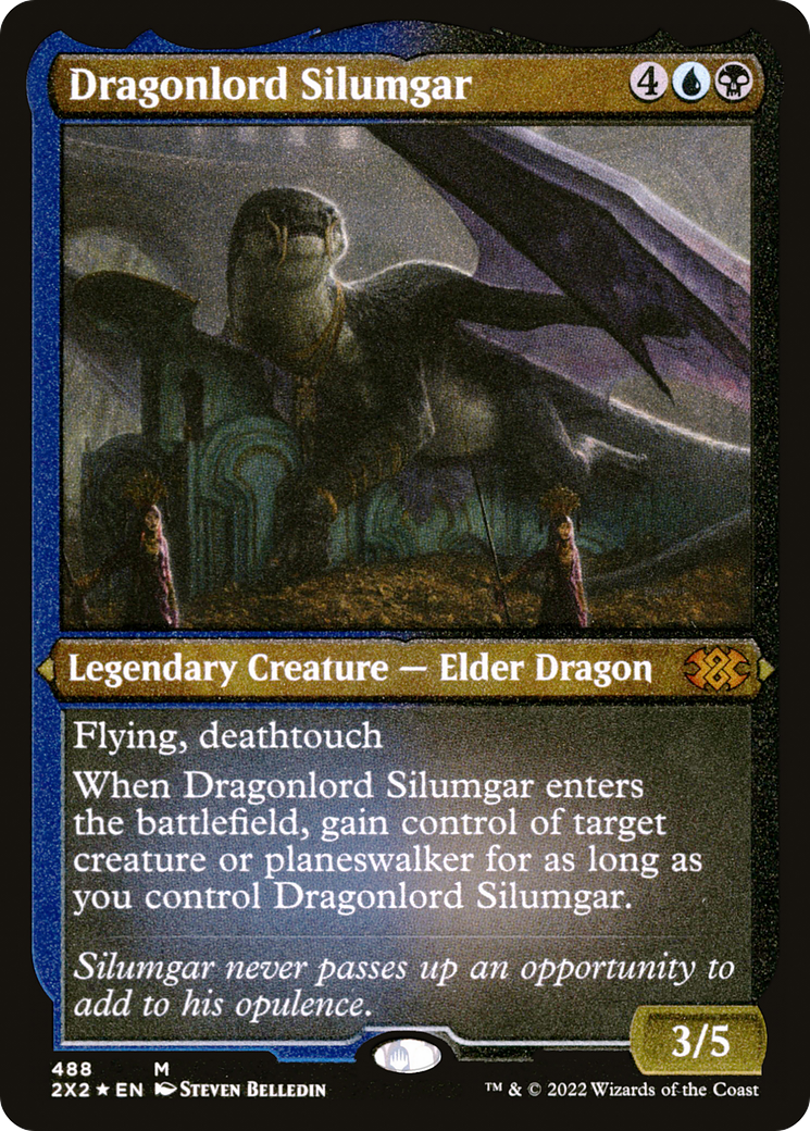 Dragonlord Silumgar (2X2-488) - Double Masters 2022 Etched Foil