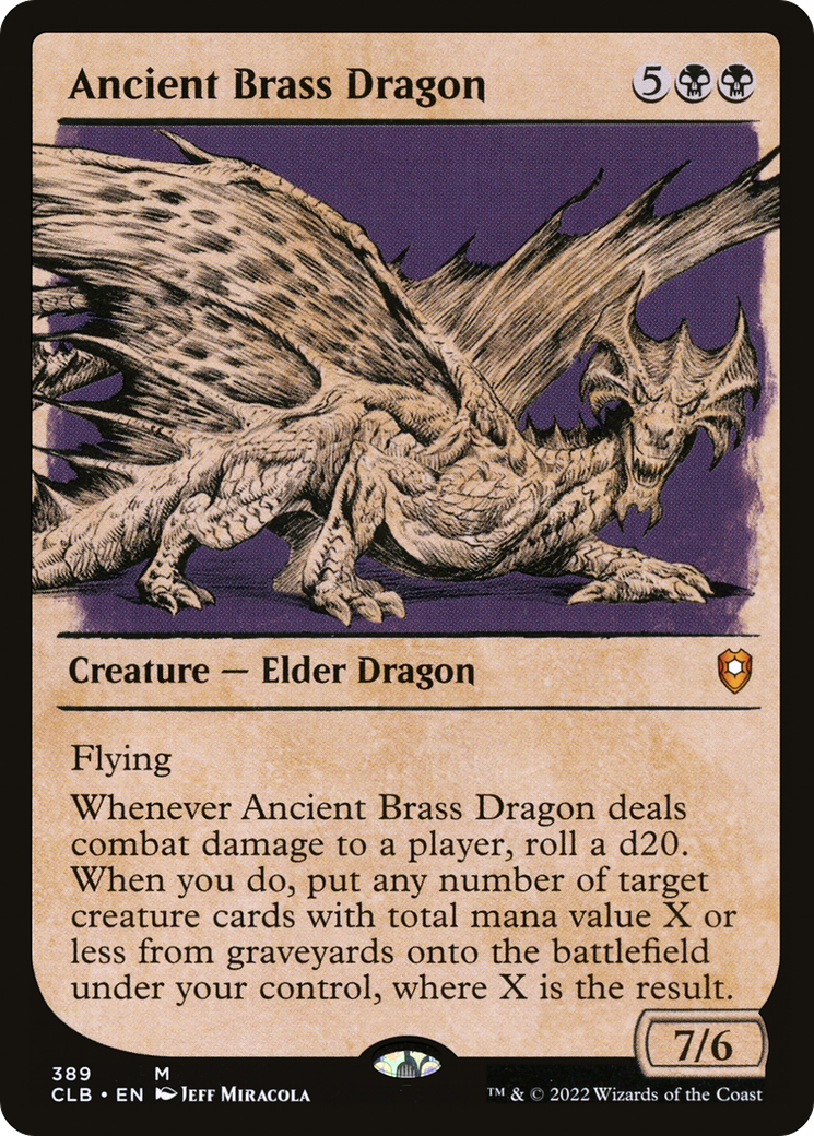 Ancient Brass Dragon (Showcase) [Commander Legends: Battle for Baldur's Gate] Foil