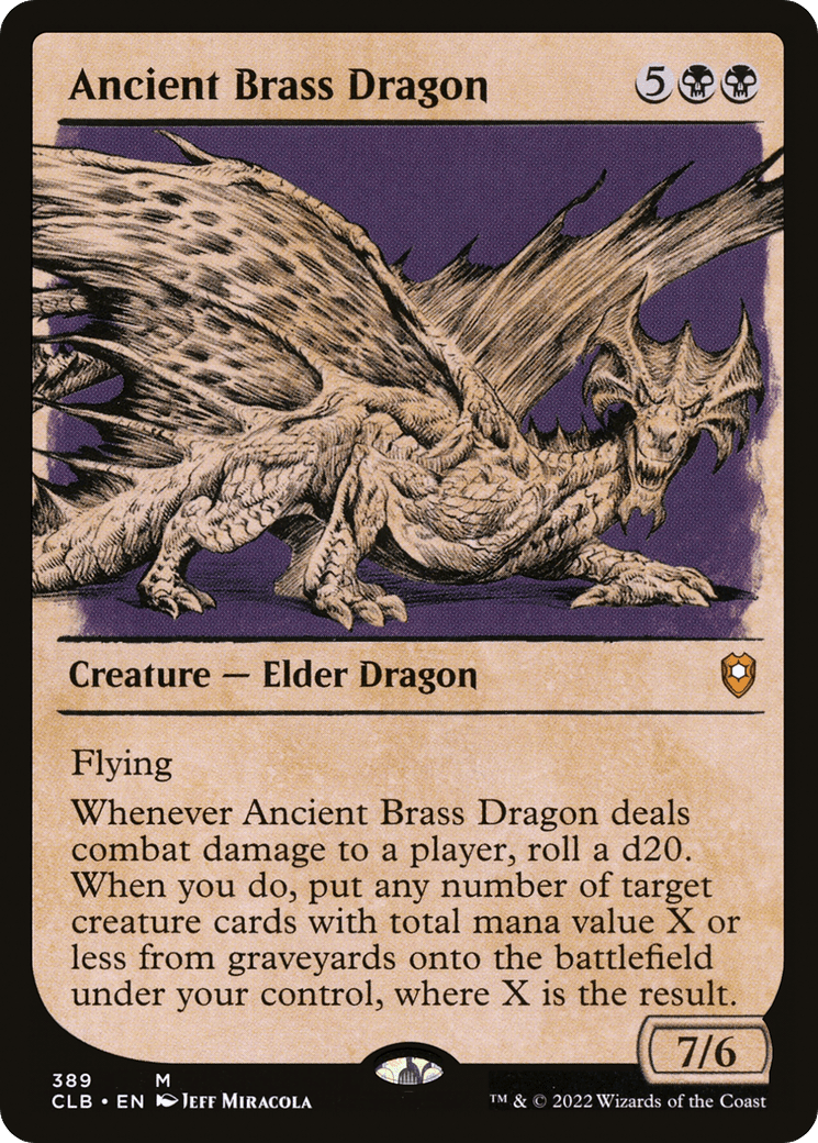 Ancient Brass Dragon (Showcase) [Commander Legends: Battle for Baldur's Gate] Foil