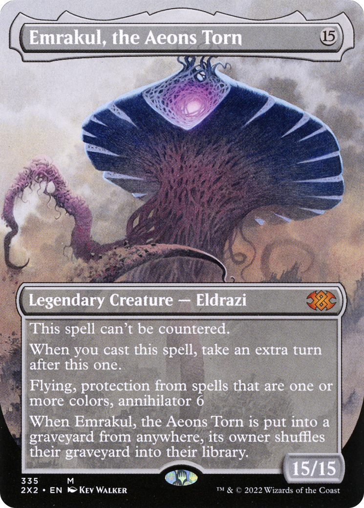 Emrakul, the Aeons Torn (Borderless Alternate Art) [Double Masters 2022] Foil