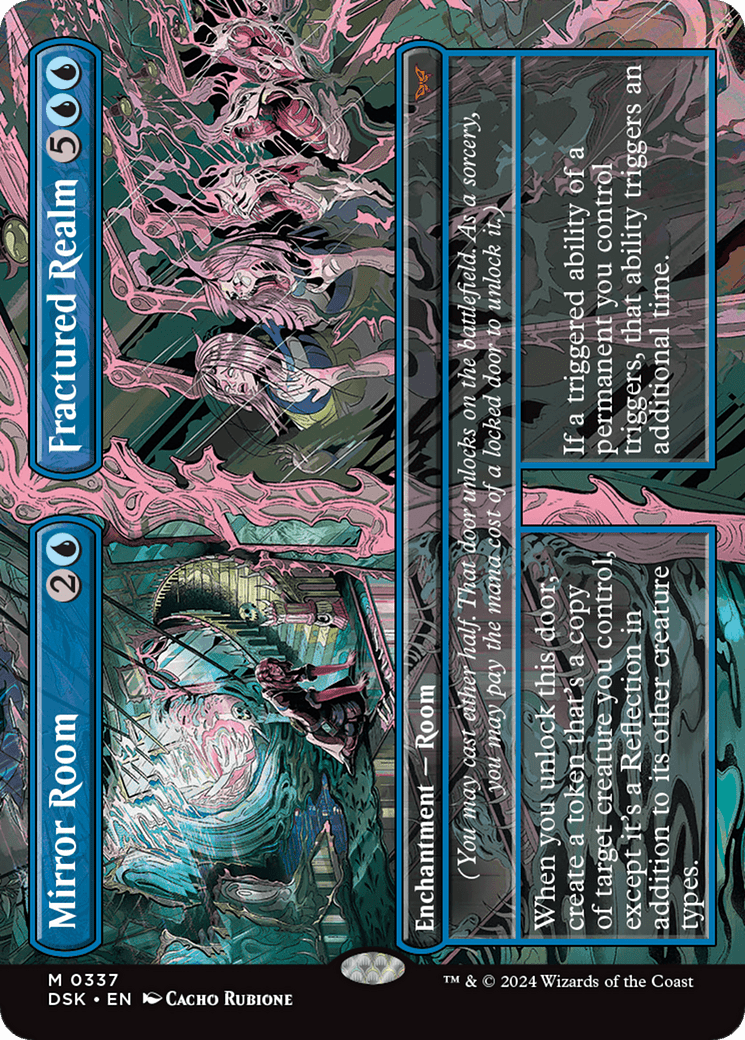 Mirror Room // Fractured Realm (Borderless) [Duskmourn: House of Horror] Foil