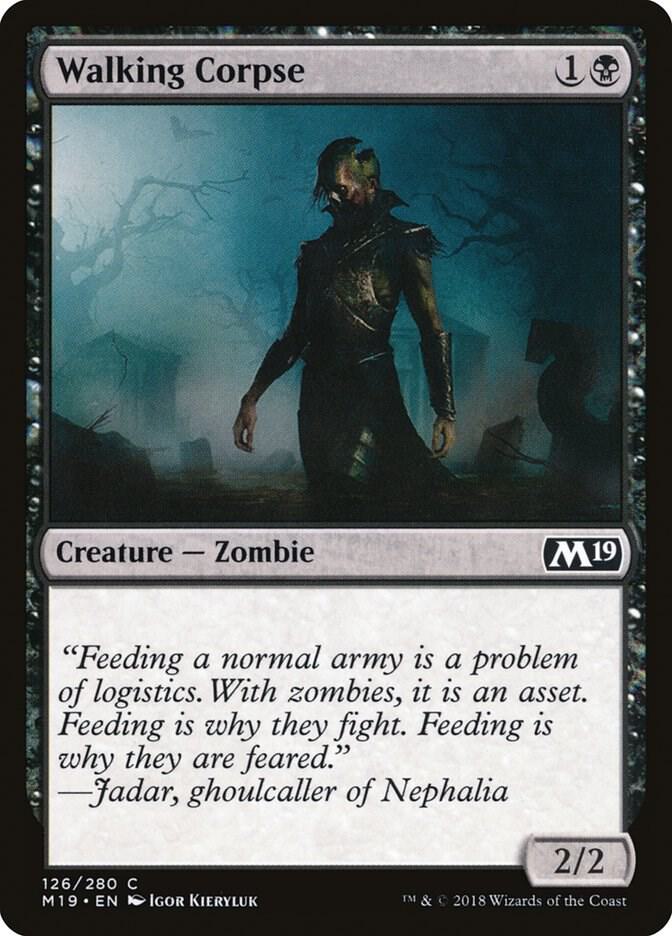 Walking Corpse 126/280 (Core Set 2019)  - Foil