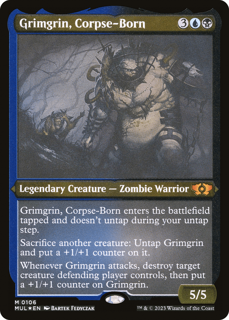 Grimgrin, Corpse-Born (Foil Etched) |  Foil (106) [Multiverse Legends]