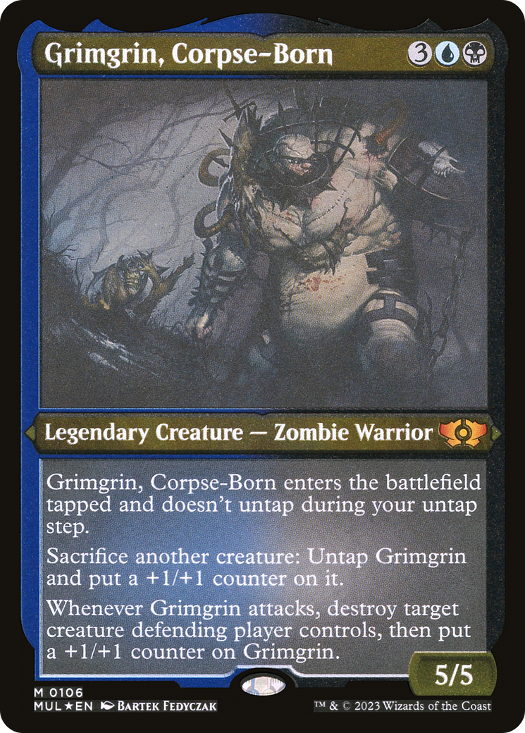 Grimgrin, Corpse-Born (MUL-106) - Multiverse Legends Etched Foil