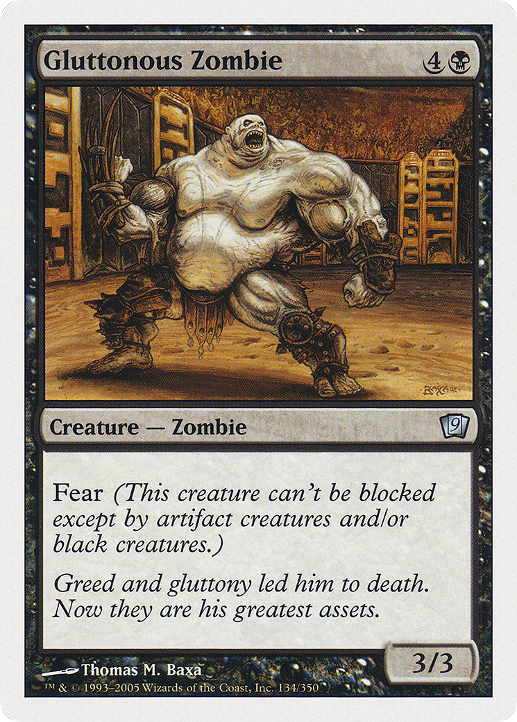 Gluttonous Zombie [Ninth Edition] Foil