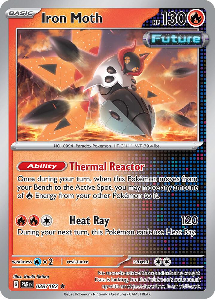 Iron Moth 028/182 (SV04: Paradox Rift)  - Reverse Holofoil
