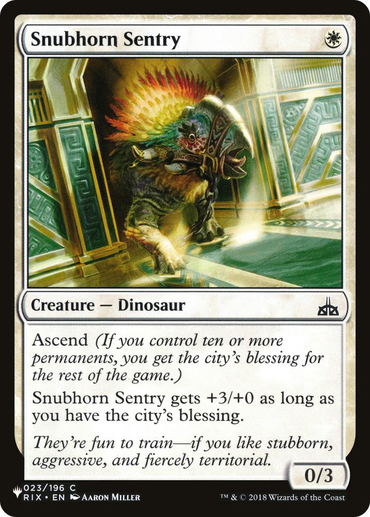 Snubhorn Sentry |  (RIX-23) [The List]