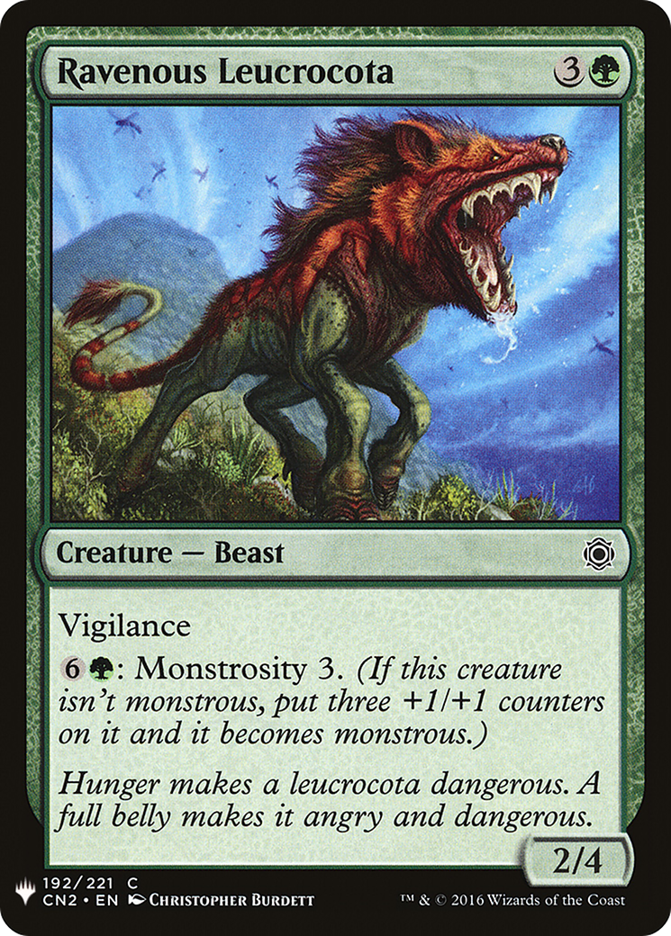 Ravenous Leucrocota |  (CN2-192) [The List]