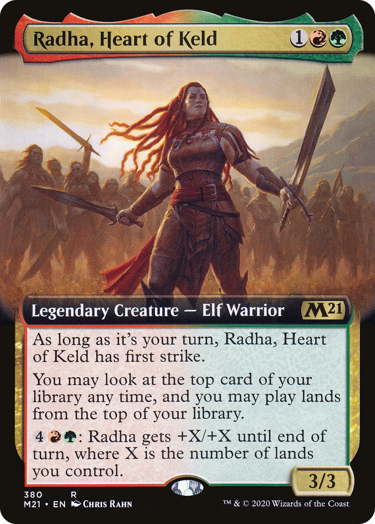 Radha, Heart of Keld (Extended Art) [Core Set 2021] Foil