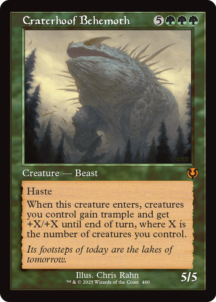 Craterhoof Behemoth (Retro Frame) (-480) [Innistrad Remastered]  Foil
