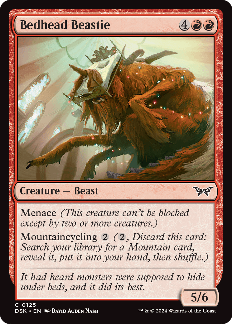 Bedhead Beastie [Duskmourn: House of Horror] Foil