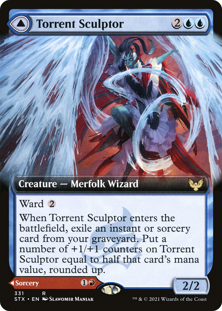 Torrent Sculptor // Flamethrower Sonata (Extended Art) [Strixhaven: School of Mages] Foil