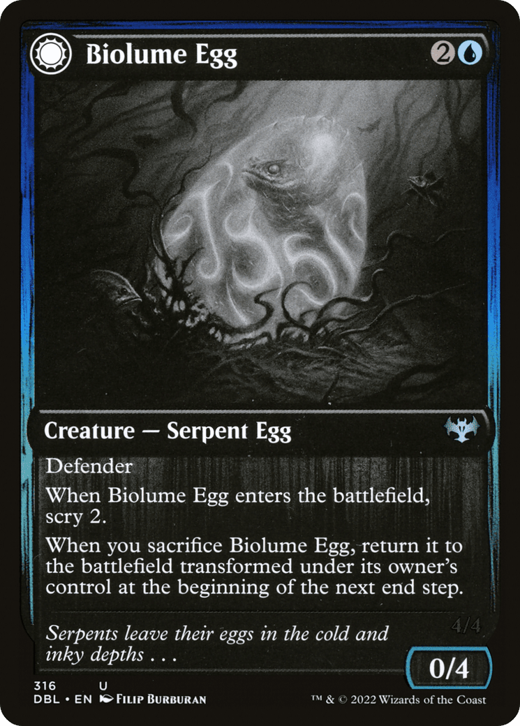 Biolume Egg // Biolume Serpent [Innistrad: Double Feature] Foil