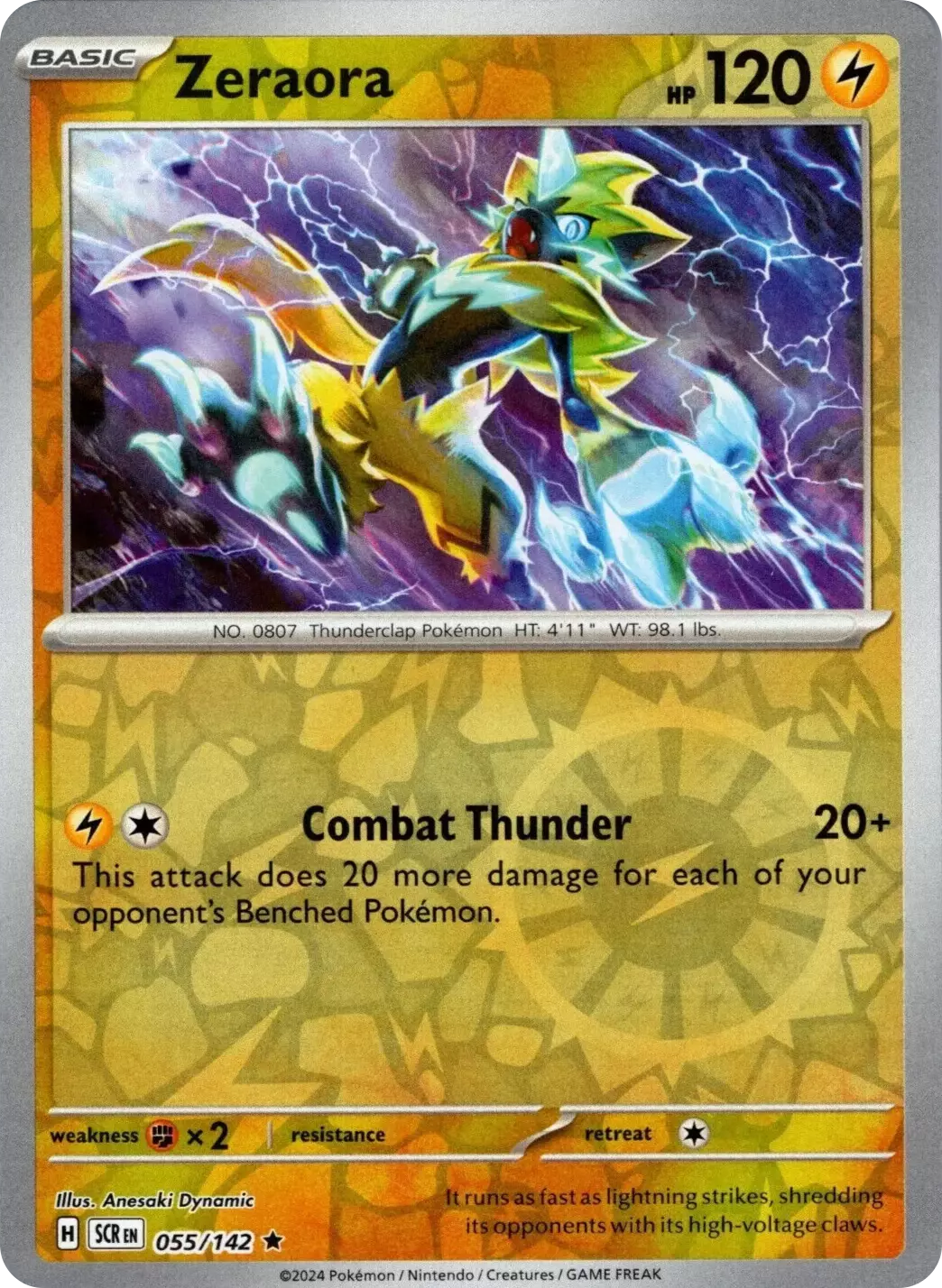 Zeraora 055/142 - SV07 Stellar Crown Reverse Holofoil