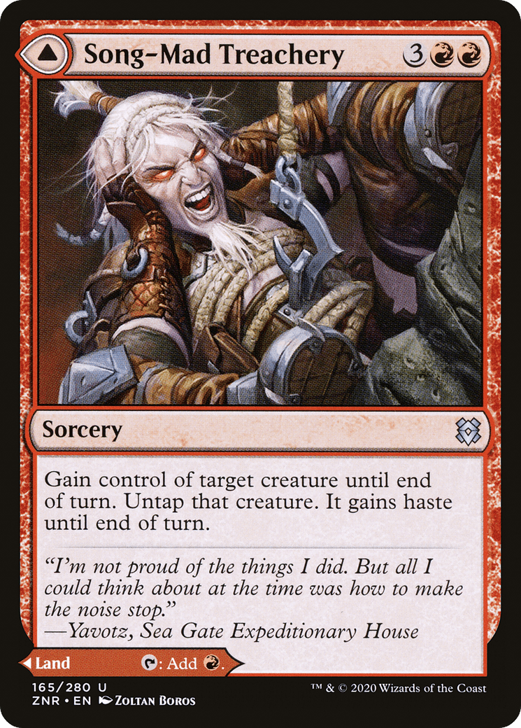 Song-Mad Treachery // Song-Mad Ruins [Zendikar Rising] Foil
