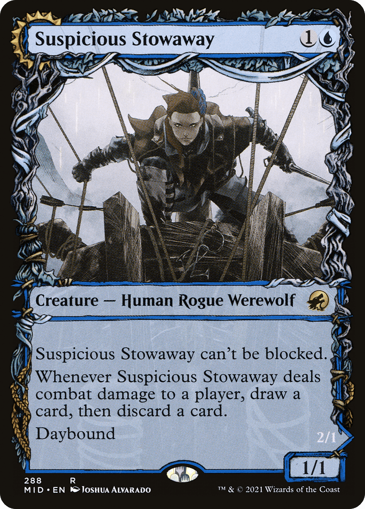 Suspicious Stowaway // Seafaring Werewolf (Showcase Equinox) [Innistrad: Midnight Hunt] Foil