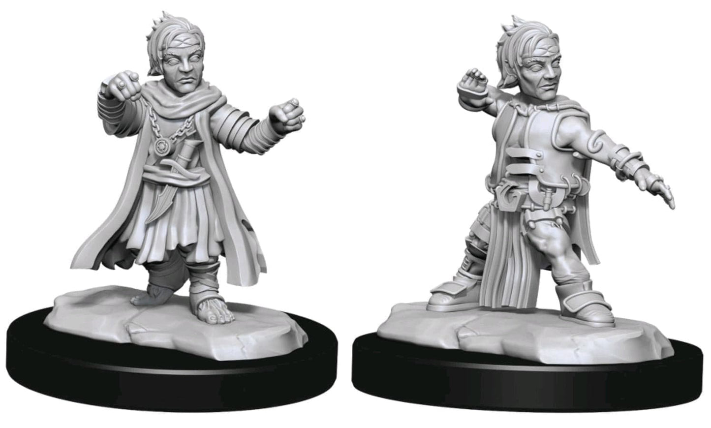 Pathfinder Deep Cuts Unpainted Miniatures Halfing Monk Male