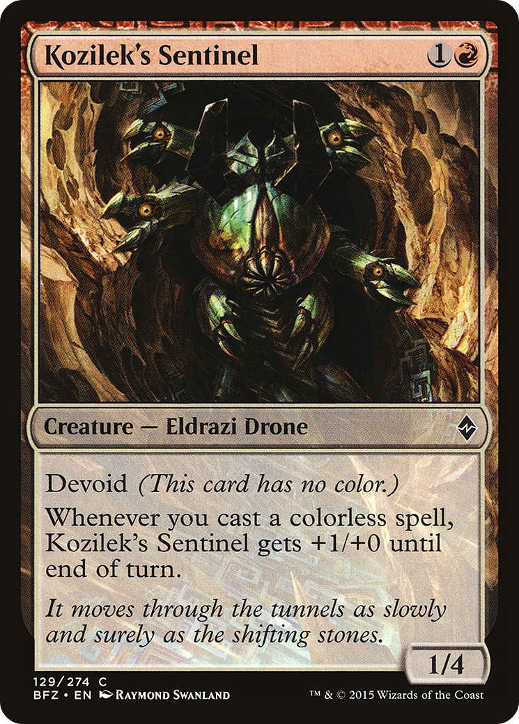Kozilek's Sentinel [Battle for Zendikar] Foil