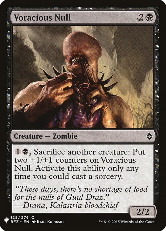 Voracious Null |  (BFZ-125) [The List]
