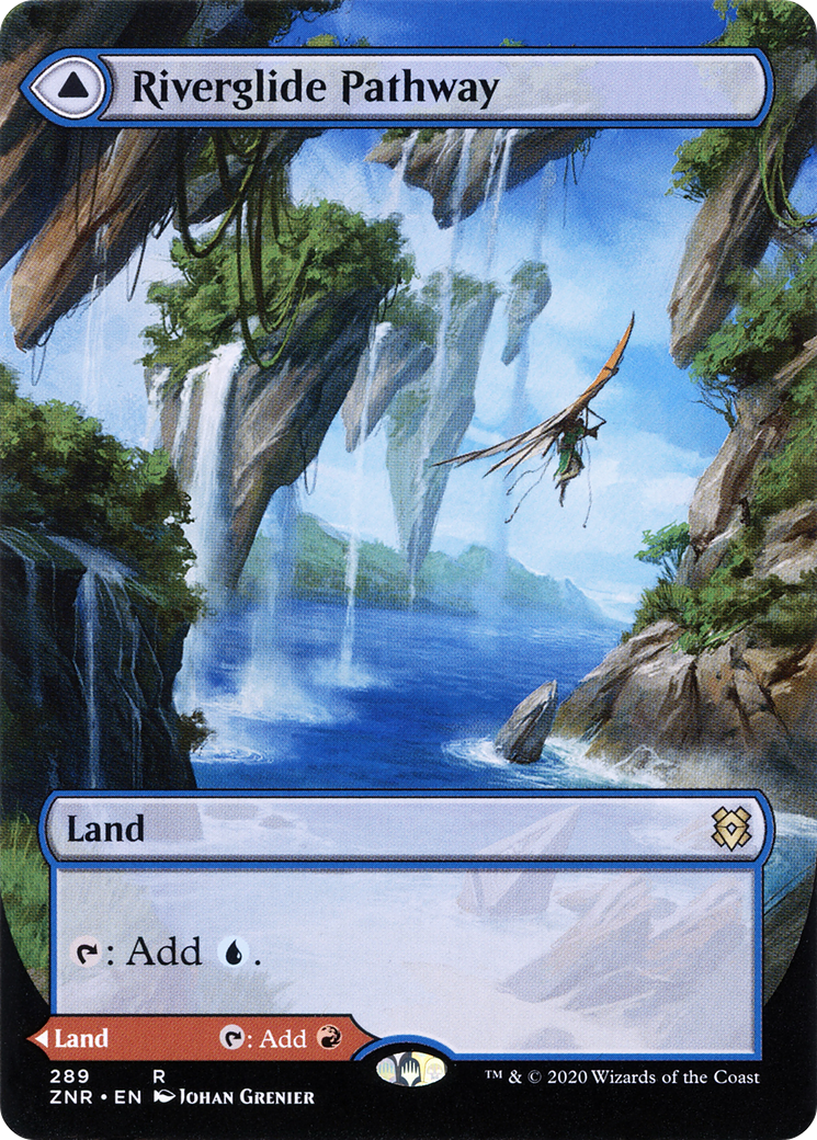 Riverglide Pathway // Lavaglide Pathway (Borderless Alternate Art) [Zendikar Rising] Foil