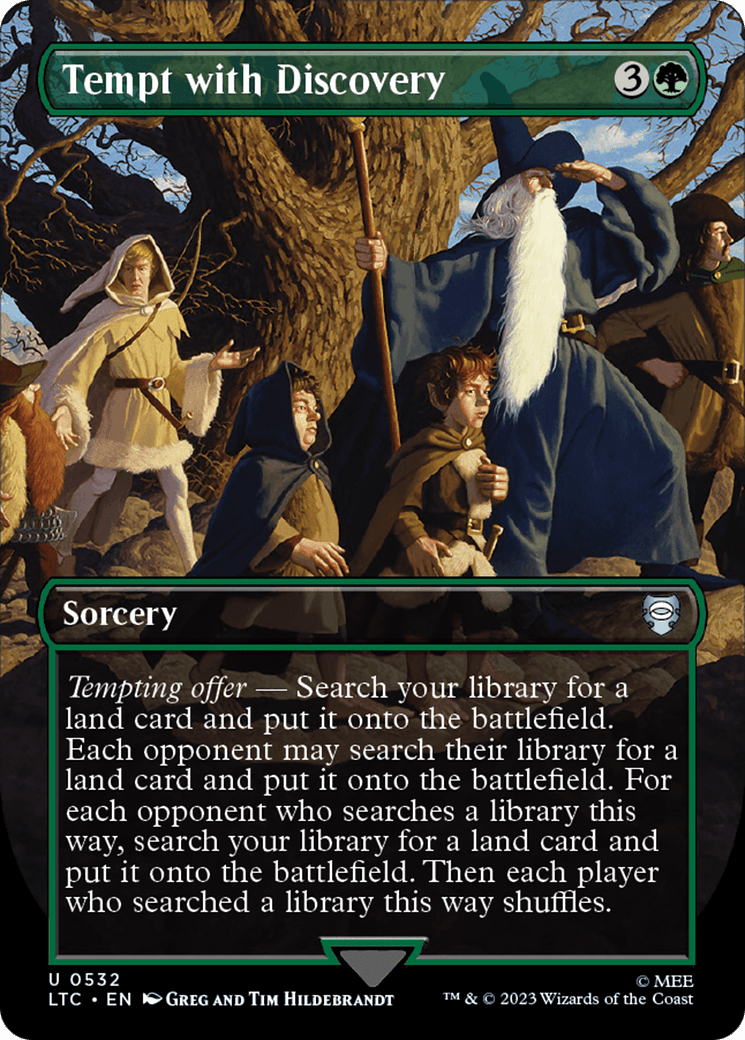 Tempt with Discovery (Borderless) [The Lord of the Rings: Tales of Middle-Earth Commander] Foil