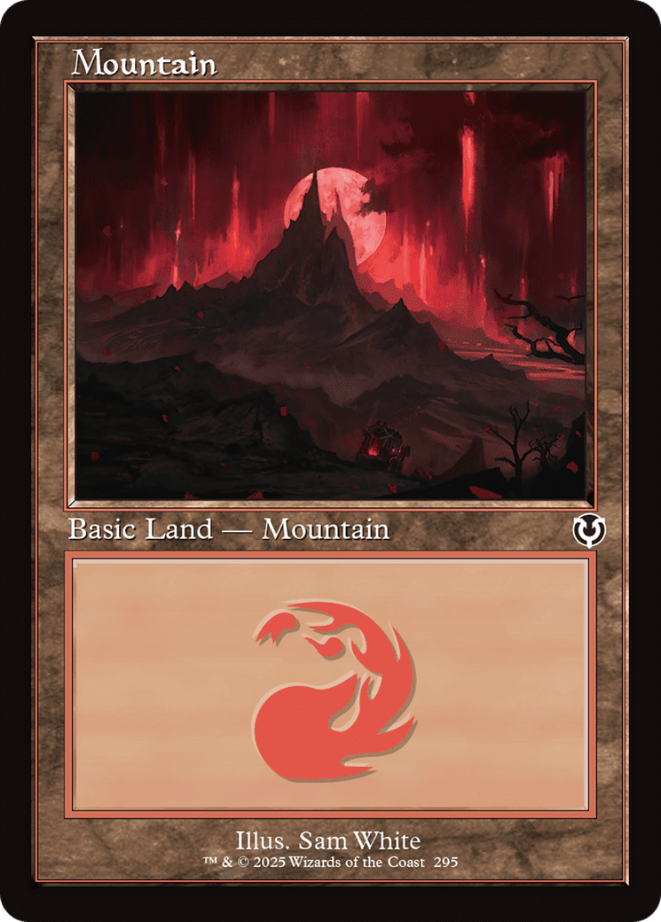 Mountain (295) (Retro Frame) |  Foil (295) [Innistrad Remastered]