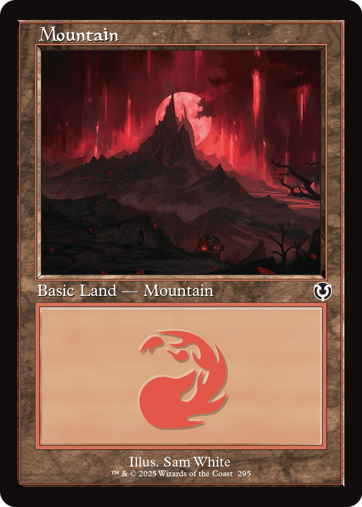 Mountain (295) (Retro Frame) |  Foil (295) [Innistrad Remastered]