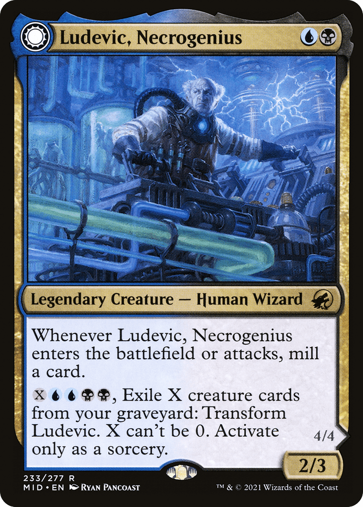 Ludevic, Necrogenius // Olag, Ludevic's Hubris [Innistrad: Midnight Hunt] Foil
