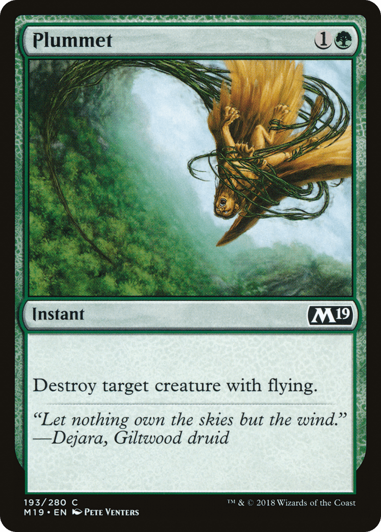 Plummet [Core Set 2019] Foil