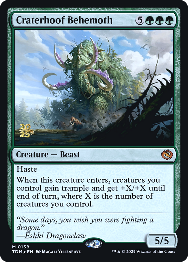 Craterhoof Behemoth (138) [Prerelease Cards]  Foil