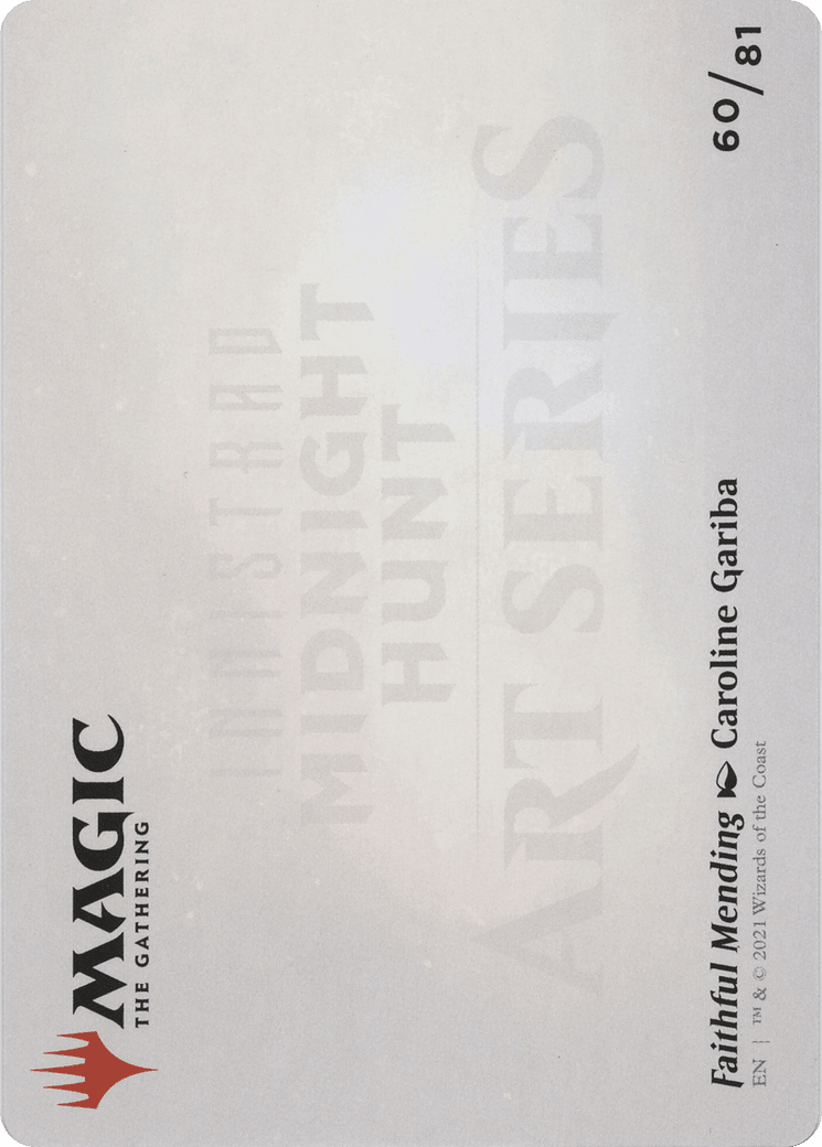 Faithful Mending // Faithful Mending (AMID-060) - Midnight Hunt Art Series (Borderless) Foil