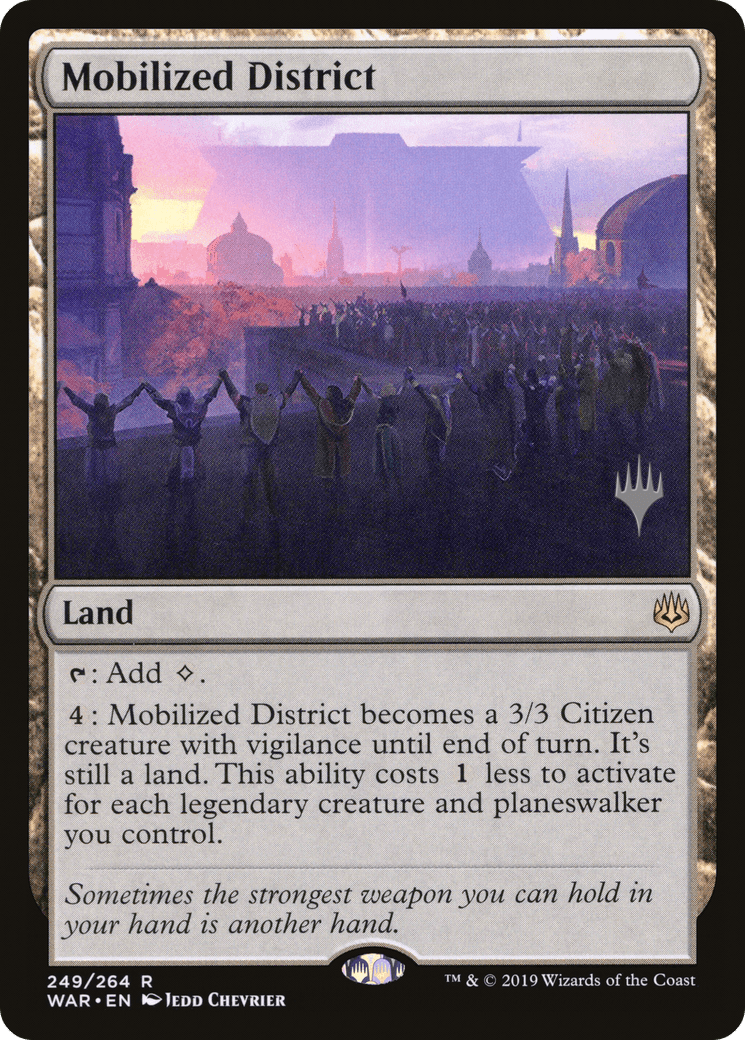Mobilized District (Promo Pack) [War of the Spark Promos] Foil