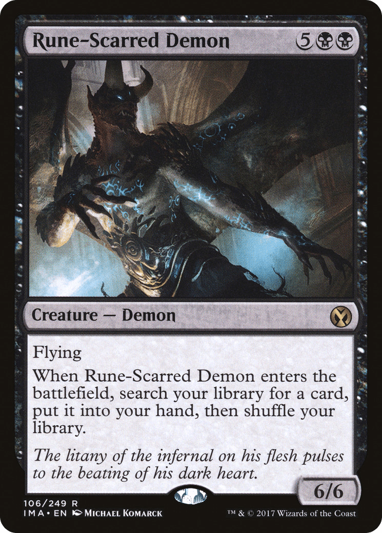Rune-Scarred Demon [Iconic Masters] Foil