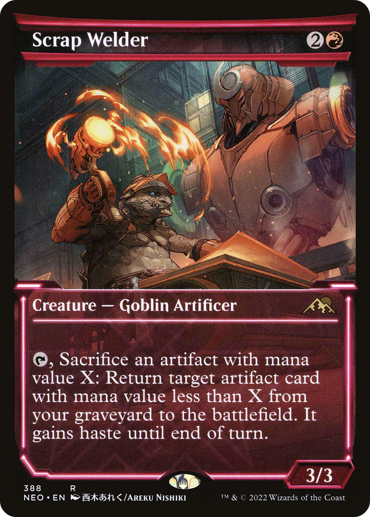 Scrap Welder (Showcase Soft Glow) [Kamigawa: Neon Dynasty] Foil
