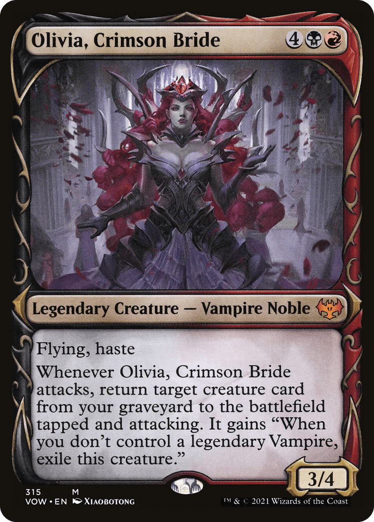 Olivia, Crimson Bride (Showcase Fang Frame) [Innistrad: Crimson Vow] Foil