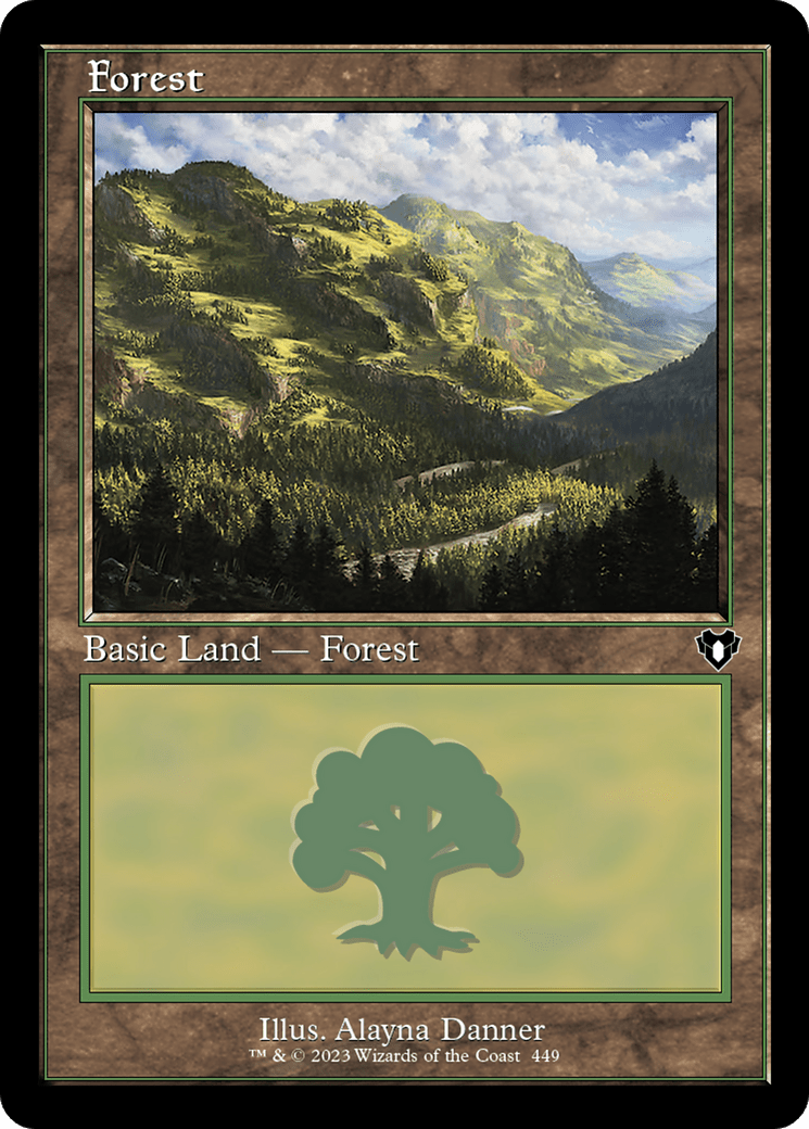 Forest (449) (Retro) [Commander Masters] Foil