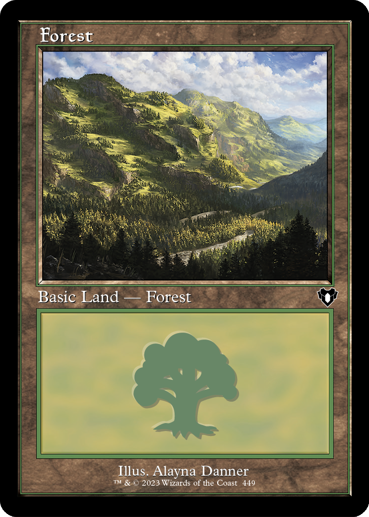 Forest (449) (Retro) [Commander Masters] Foil