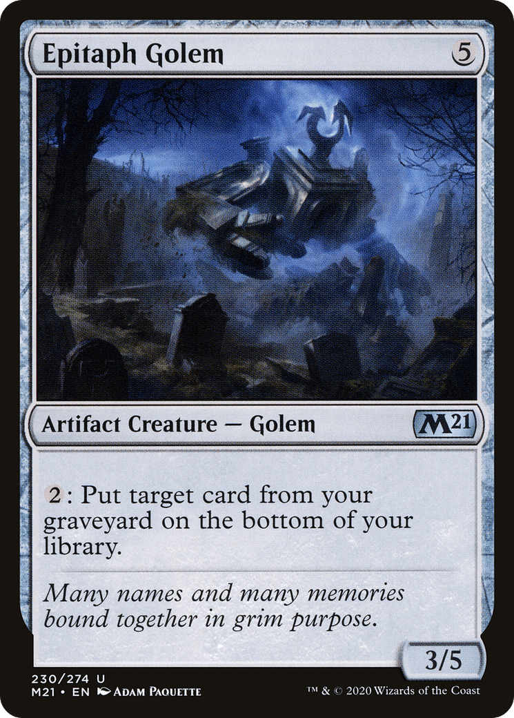 Epitaph Golem [Core Set 2021] Foil