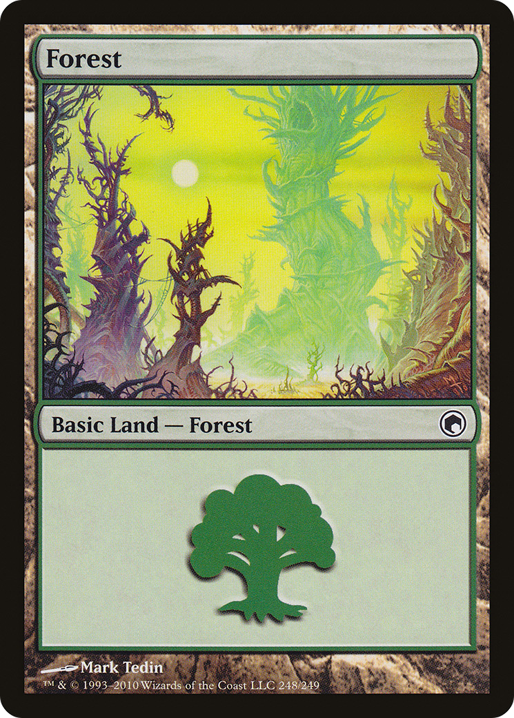 Forest (248) [Scars of Mirrodin] Foil