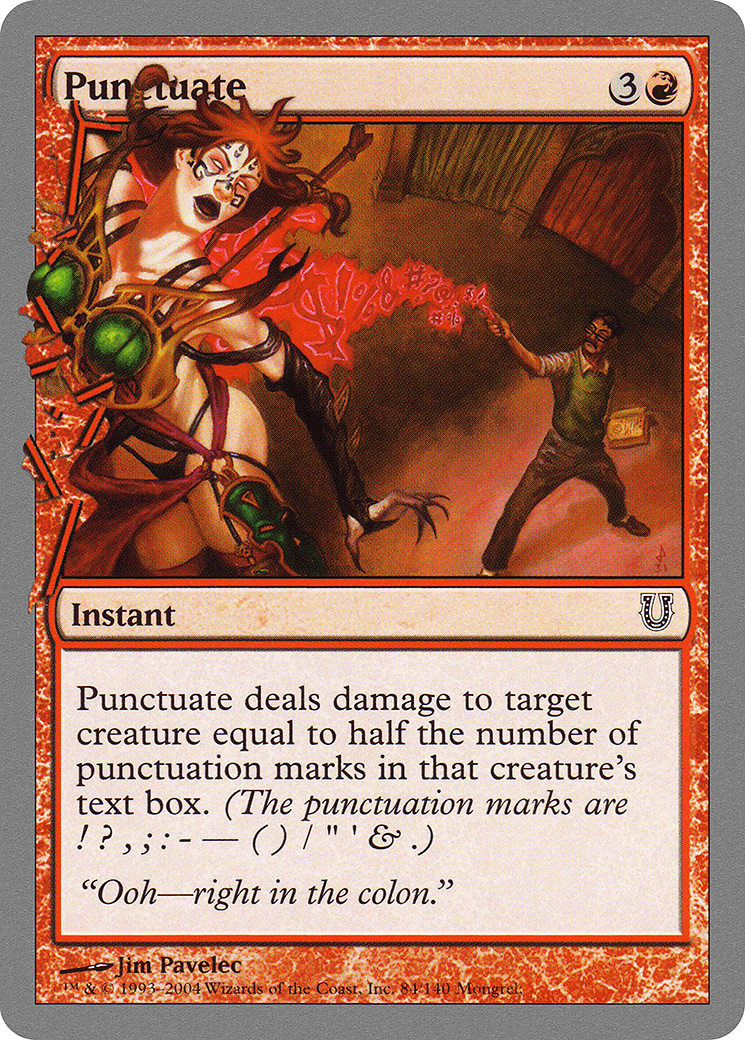 Punctuate [Unhinged] Foil