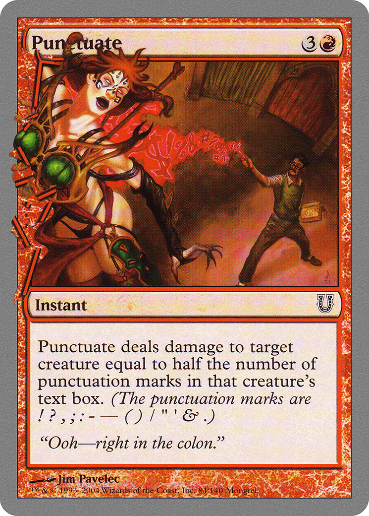 Punctuate [Unhinged] Foil
