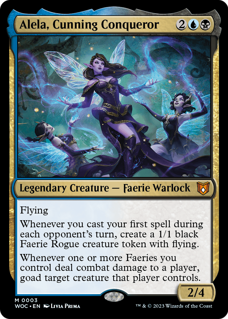 Alela, Cunning Conqueror [Wilds of Eldraine Commander] Foil