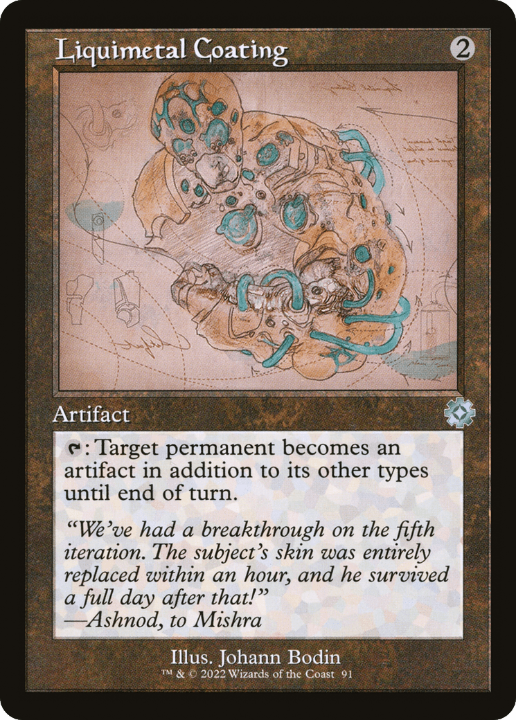 Liquimetal Coating (Retro Schematic) [The Brothers' War Retro Artifacts] Foil