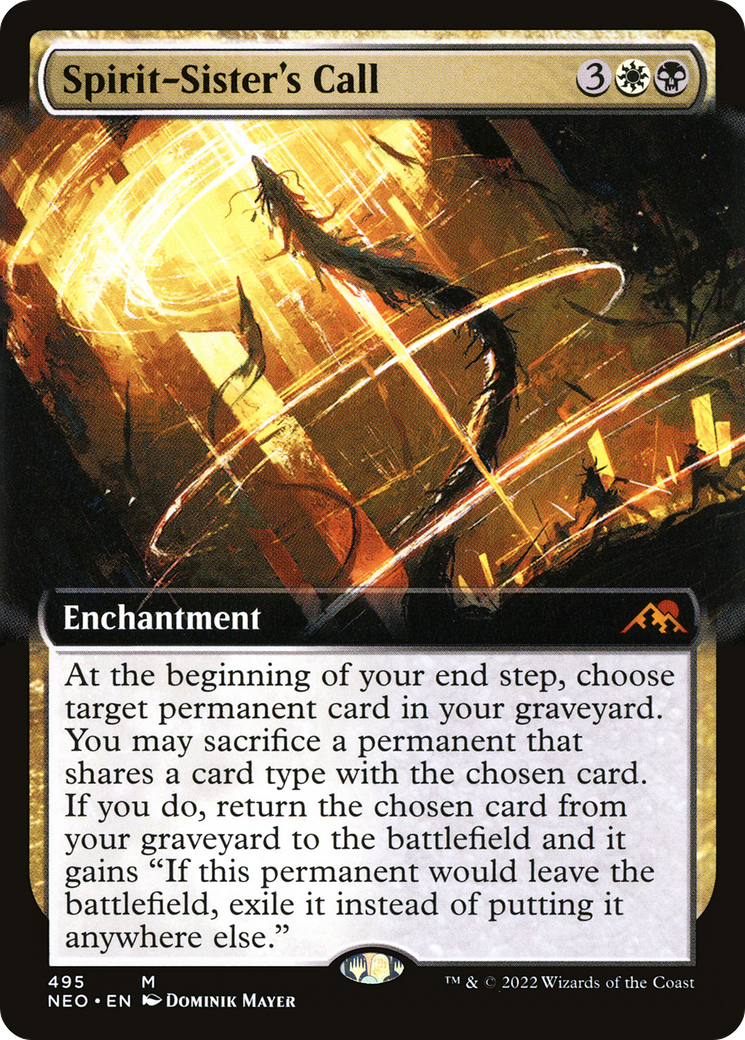 Spirit-Sister's Call (Extended Art) [Kamigawa: Neon Dynasty] Foil