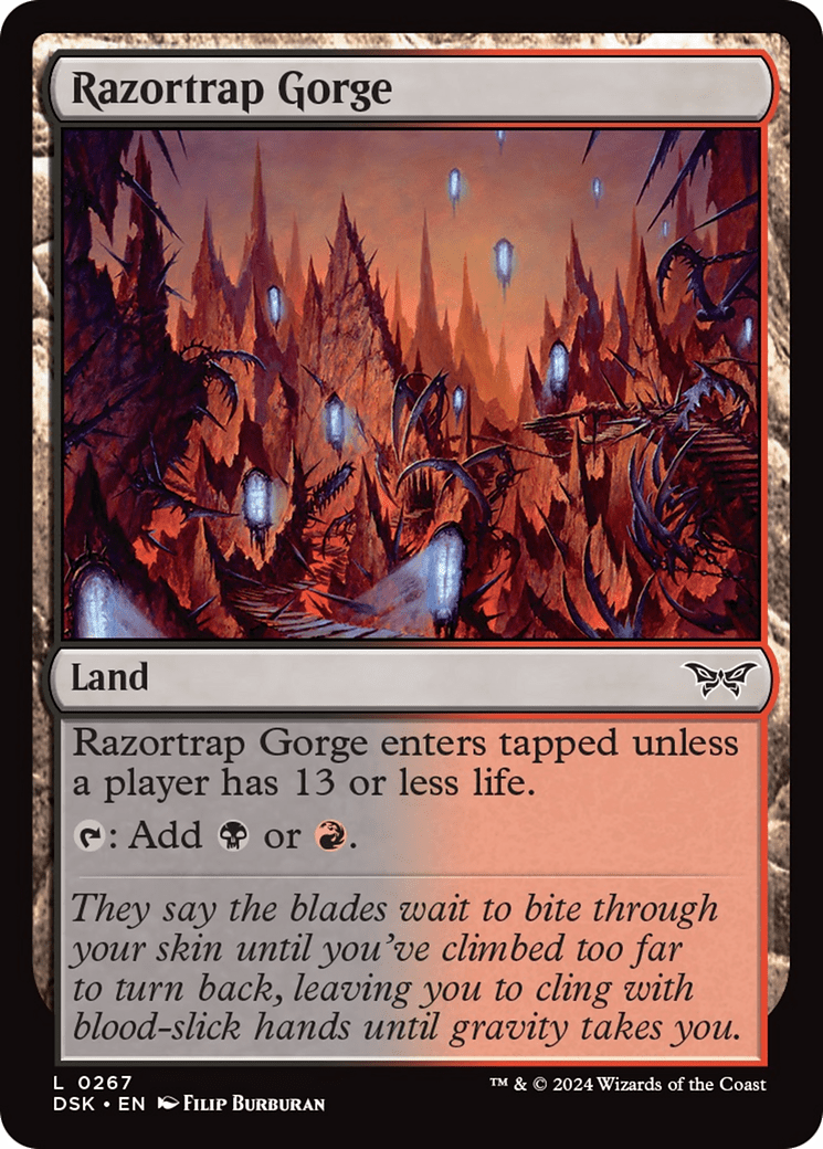Razortrap Gorge [Duskmourn: House of Horror] Foil