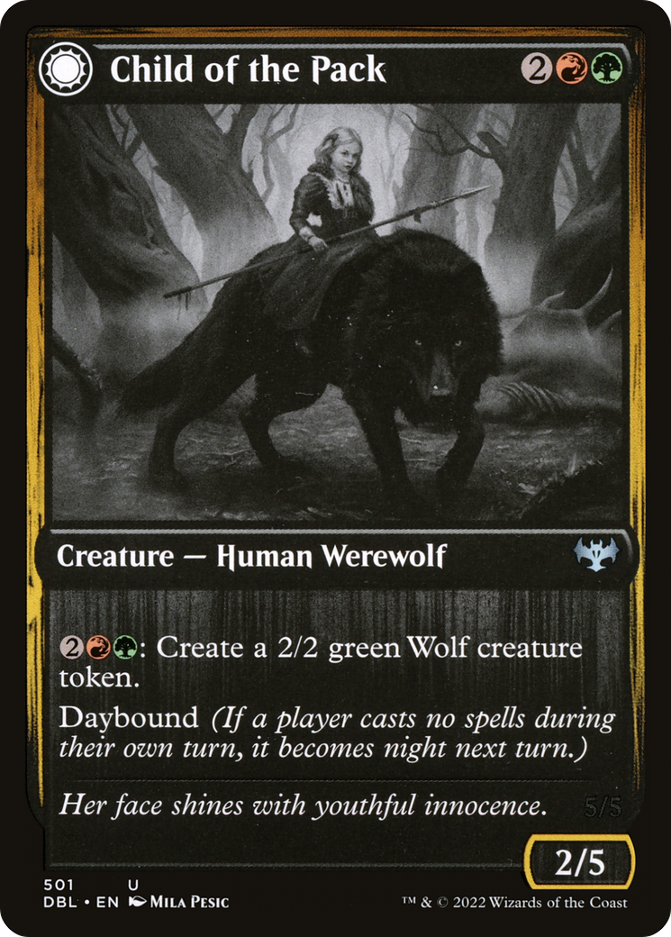 Child of the Pack // Savage Packmate [Innistrad: Double Feature] Foil
