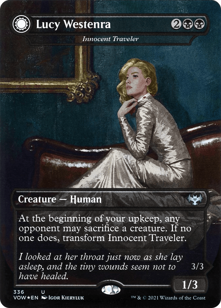 Innocent Traveler // Malicious Invader - Lucy Westenra // Lucy, Arisen Vampire [Innistrad: Crimson Vow] Foil