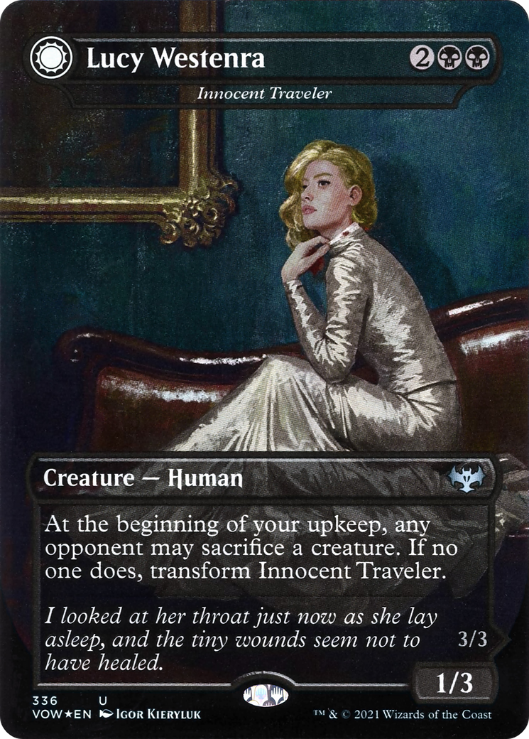 Innocent Traveler // Malicious Invader - Lucy Westenra // Lucy, Arisen Vampire [Innistrad: Crimson Vow] Foil
