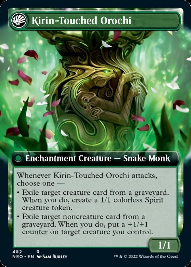 Teachings of the Kirin // Kirin-Touched Orochi (Extended Art) [Kamigawa: Neon Dynasty] Foil